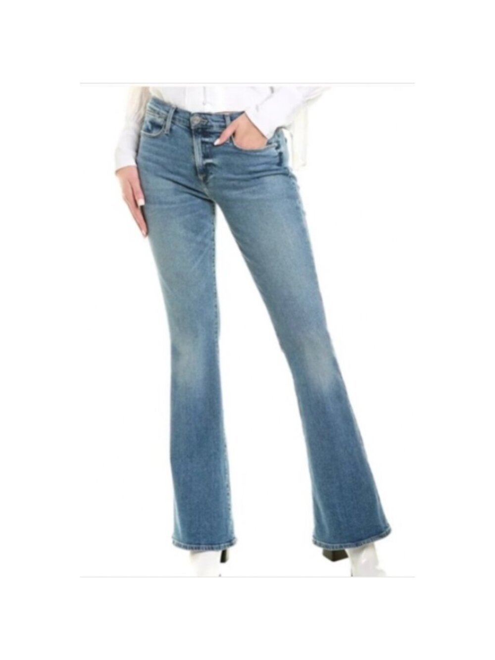 Frame Denim Le High Flare Jean Womens 27 Cairo Wash Stretch Full Length